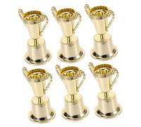 Homoyoyo 6pcs Small Plastic Trophy for Gold Base Decorative Award Ornaments for Party Favors School Competitions Talent Shows Classroom Rewards and Celebration Prizes