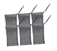 Homoyoyo 6Pcs Soap Bags with Drawstring for Bathing Reusable Mesh Soap Pouches for Rich Foaming and Exfoliating Portable Bathroom Supplies for Family Use Gray