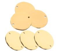 Homoyoyo 6Pcs Stainless Steel Round Dog Tag Blanks with Double Polished Pet Id Pendant Blanks for Engraving DIY Jewelry Craft Charms