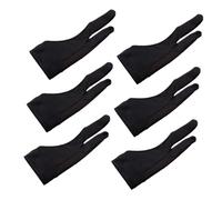 Homoyoyo 6Pcs Two Finger Drawing Gloves Breathable Elastic Anti-Smudge Tablet Sketching Gloves for Left and Right Hand Digital Art and Painting Use