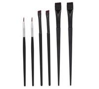 Homoyoyo 6pcs Ultra Thin Flat Eyeliner and Eyebrow Makeup Brushes Angled Precision Eye Brush for Professional and Home Use Lightweight Portable Cosmetic Tools for