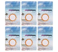 Homoyoyo 6pcs UV Identifying Cards Testing Strips Pvc Material 3.34x2.12x0.04in Size Accurate UV Intensity Readings Easy Operation for Home and Office Use