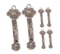 Homoyoyo 6pcs Vintage Ruyi Keychain Charms Decorative Ruyi Keychain for Keys Bags Multi Functional Antique Ornaments Elegant Chinese Style Accessories for Crafting DIY Projects