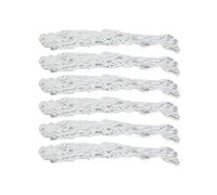 Homoyoyo 6pcs White Cotton Billiard Nets Replacement Bags for Pool Table Pockets, Easy to Install and Sturdy, for Replacing Pool Table Pockets