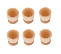 Homoyoyo 6Pcs Wood Craft Egg Stand Holder for Eggs for Small Wine Glasses Easy to Clean Easter Party Supplies