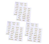Homoyoyo 6sheets Gold Letter Bottle Label Tags for Essential Oil Bottles Decals for Easy Identification and Organization for Oils Vinegars and Cosmetic Containers