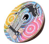 Homoyoyo 7 Keys Thumb Piano Kalimba Instrument Finger Piano Accurate Tone Beautiful Natural Sounds 5.11x5.03x2.75inch Portable Musical Instrument for Beginners Random Color Random Style