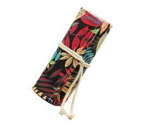 Homoyoyo 72 Slots Pencil Roll up Case Cotton Pencil Wrap with Convenient Access and Protection and Art Supplies Ethnic Style Storage Pouch for Artists