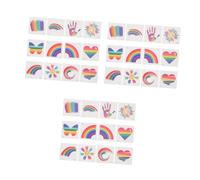 Homoyoyo 72pcs Rainbow Temporary Face Stickers Gradient Body Stickers for Gay Pride Events Fun for Ages Safe Comfortable Skin Application