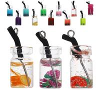 Homoyoyo 72Pcs Realistic Drink Cup Charms for Jewelry Making Lightweight Cute Pendants for DIY Bracelets Necklaces Earrings Keychains Assorted Fruit Milk Tea Cup Designs Craft Supplies for