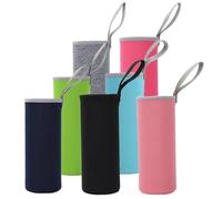 Homoyoyo 7Pcs Insulated Neoprene Water Bottle Covers Set for 550Ml Bottles, Multi-Color Vacuum Cup Sleeves with Protective Sleeve Design for Travel and Outdoor Use