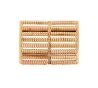 Homoyoyo 8-Row Wooden Foot Massager Roller, Foot Reflexology Trigger Point Acupressure Tool for Circulation Improvement and Muscle Relaxation, Suitable for Home Wellness Use