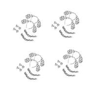 Homoyoyo 8 Sets Dalmatian Dog Ears Headband Cosplay with Tail and Bow Tie Costume Accessories for Halloween Party Masquerade Suitable for Adults and Unique Animal Hair Hoop Decor