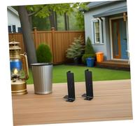 Homoyoyo 8 Sets Heavy Duty Metal Fence Post Bracket Base Weatherproof Iron Deck Post Support for Gazebo Porch Patio Pergola Prevents Slipping Outdoor Fence Panel Brackets