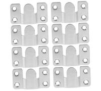 Homoyoyo 8 Sets Stainless Steel Hidden Heavy Duty Wall Mount Brackets Invisible Keyhole Hooks for Picture Frames Mirrors and Furniture Easy to Install Bed Rail Fittings