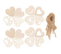 Homoyoyo 80 Pieces Heart Shaped Wood Slices with Natural Twine for DIY Crafts Wooden Hearts Decorations for Valentine’S Day Party and Home Crafting