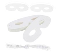 Homoyoyo 80pcs DIY Plain White Paper Masks for Masquerade Party Crafting Blank Hand Painted Face Masks for Adults Creative Decor for Carnival Halloween and Costume Events