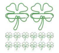 Homoyoyo 80pcs Green Four-Leaf Clover Paper Clips, Shamrock Shaped Mini Metal Clips for St Patrick’s Day, Decorative Office School Supplies for Document Organization and Crafts
