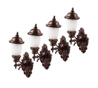Homoyoyo 87 Scale Simulation Wall Lamp Model with White Light and Antique Copper Finish, Decorative Tiny Lamps for Architectural Model Scenes