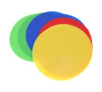 Homoyoyo 8pcs 23cm round Landmark Pads Set, Flat Disc Spot Markers for Soccer Training, Multi-color Sports Equipment Red, Blue, Yellow, Green, Suitable for Field and Court Marking