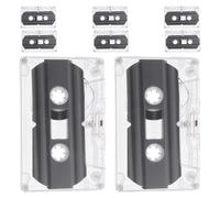 Homoyoyo 8pcs 30-minute Blank Cassette Tapes Hard Case for Audio and Voice Recording, Recordable Plastic Cassette Tape Set for Music, Teaching, and Diy Retro Party Messages