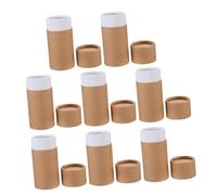 Homoyoyo 8pcs 50ml Kraft Paper Tube Packaging Boxes Lids for Essential Oil Bottles, Small Cardboard Mailing Tubes for Perfume Storage and Craft Packaging
