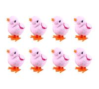 Homoyoyo 8pcs Automatic Clockwork Spring Plush Chick Cat Teasing, Soft Plush Playthings for Interactive Indoor Kitten and Adult Cat Entertainment Random Color