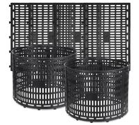 Homoyoyo 8pcs Black Plastic Tree Trunk Protectors with Deer-Resistant Tree Bark Guards and Base Covers for Saplings Garden and Lawn Protective Fencing