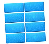 Homoyoyo 8pcs Christmas Nail Stamping Plates with Manicure Stencils for DIY Nail Art Easy to Use for Home and Salon Use