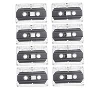 Homoyoyo 8pcs Clear Blank Cassette Tapes Transparent Audio Recording for DIY Retro Parties Music Speech Teaching Portable Voice Messages with High Sound Clarity