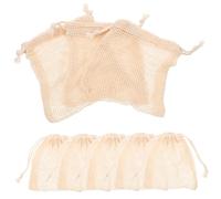 Homoyoyo 8pcs Cotton Mesh Soap Bags Soap Net Pouches for Bubble Making Vibrant Pouches as Receive Bags for Bathroom Use Random Color