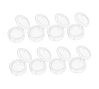 Homoyoyo 8pcs Empty Eyeshadow Organizer Case 26mm Inner Diameter Makeup Container Frosted White Lid Suitable for Single Color Eyeshadow Storage and Makeup Accessories