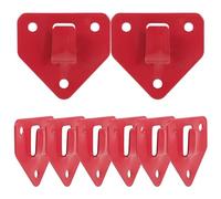 Homoyoyo 8Pcs Fire Extinguisher Hanger Bracket Extinguisher Wall Hook Fire Bracket Wall Holder Mounted Hanger Hooks Metal Iron for 2kg 6kg 9kg CO2 Mounting for Garage Home Office Garage Red Universal