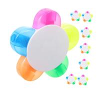 Homoyoyo 8pcs Flower Petal Highlighters Cute Kawaii Fluorescent Pens for Smooth Grip Mini Markers for School Office Art
