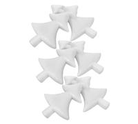 Homoyoyo 8pcs Foam Half Christmas Trees for Crafts Realistic Snowy Texture DIY Painting Ornaments Compact Artificial Trees for Holiday Home and Office Decor