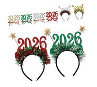 Homoyoyo 8Pcs Glitter Party Headband and Eyeglasses Years Eve Accessories with Comfortable Fit Festive Photo Props for Year Celebrations and Holiday Parties