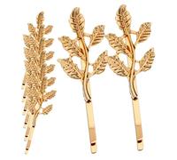 Homoyoyo 8pcs Leaf Shaped Metal Hair Clips Bobby Pins for Women Decorative Hair Accessories Side Clips for Wedding Party Anniversary Valentines Day