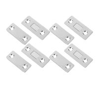 Homoyoyo 8pcs Magnetic Cabinet Door Catch Push-Pull Invisible Door Latch Strong Magnet for Wardrobe Drawer Closure Silver Non-Drill Installation