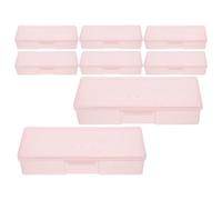 Homoyoyo 8pcs Manicure Organizer Plastic Storage Box with Nail Brush Holder Wear Resistant Impact Resistant Elegant Design for Travel and Makeup by Mobile Nail Technicians and Salon