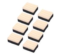 Homoyoyo 8pcs Mini Wood Felt Chalk Erasers for Blackboard Lightweight Durable Chalkboard Cleaners with Comfortable Grip Use for School Classroom Office Supplies