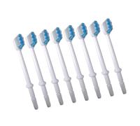 Homoyoyo 8pcs Oral Irrigator Replacement Brush Heads White Material Compatible with Irrigators Family Pack for Deep Cleaning Below Gumline