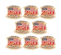 Homoyoyo 8pcs Patriotic Flag Lapel Pins Alloy Brooches with Lasting Durability Easy to Attach for Personal Keepsakes and Anniversary Parties 250th Anniversary Independence Day Memorial Day