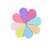 Homoyoyo 8pcs Petal Shape Cleaning Sponge for Makeup Application Biodegradable Skin Care Puff Mixed Colors Gentle Face Cleansing Tool for All Skin Types