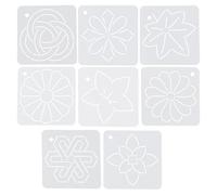 Homoyoyo 8Pcs Quilting Stencils Patchwork Flower Line Templates for Embroidery Sewing Painting, Plastic Sewing Stencil Set for DIY Quilting Crafts and Patchwork Projects