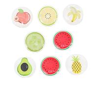 Homoyoyo 8Pcs Reusable Cooling Eye Pads Ice Packs Cold Compress for Eyes Dark Circles Relief Adorable Fruit Design for Travel Home Office Use