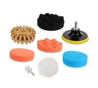 Homoyoyo 8Pcs Rubber Eraser Wheel Decal Remover Kit for Cars Use Sponge Pads for Adhesive Sticker and Pinstripe Removal Reusable Bendable Suitable for Pneumatic Electric Random Color