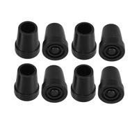 Homoyoyo 8pcs Slip Walking Stick Replacement Cane End Caps Non Slip Crutch Pads Protective Covers Easy to Install Black