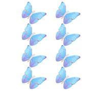Homoyoyo 8pcs Small Butterfly Hair Clips for Little Blue-purple Gradient Mini Barrettes Lightweight Hair Accessories
