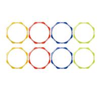 Homoyoyo 8pcs Soccer Party Decor Agility Ladder Hurdles and Footwork Exercise Tools with Lightweight Pp Material, Multi-use Speed Agility Training Rings for Youth Sport Equipment