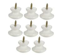 Homoyoyo 8pcs Solid Wood Handle Round Cabinet Door Knob Wood Door Pull Handle for Wardrobe Drawers and Cupboards